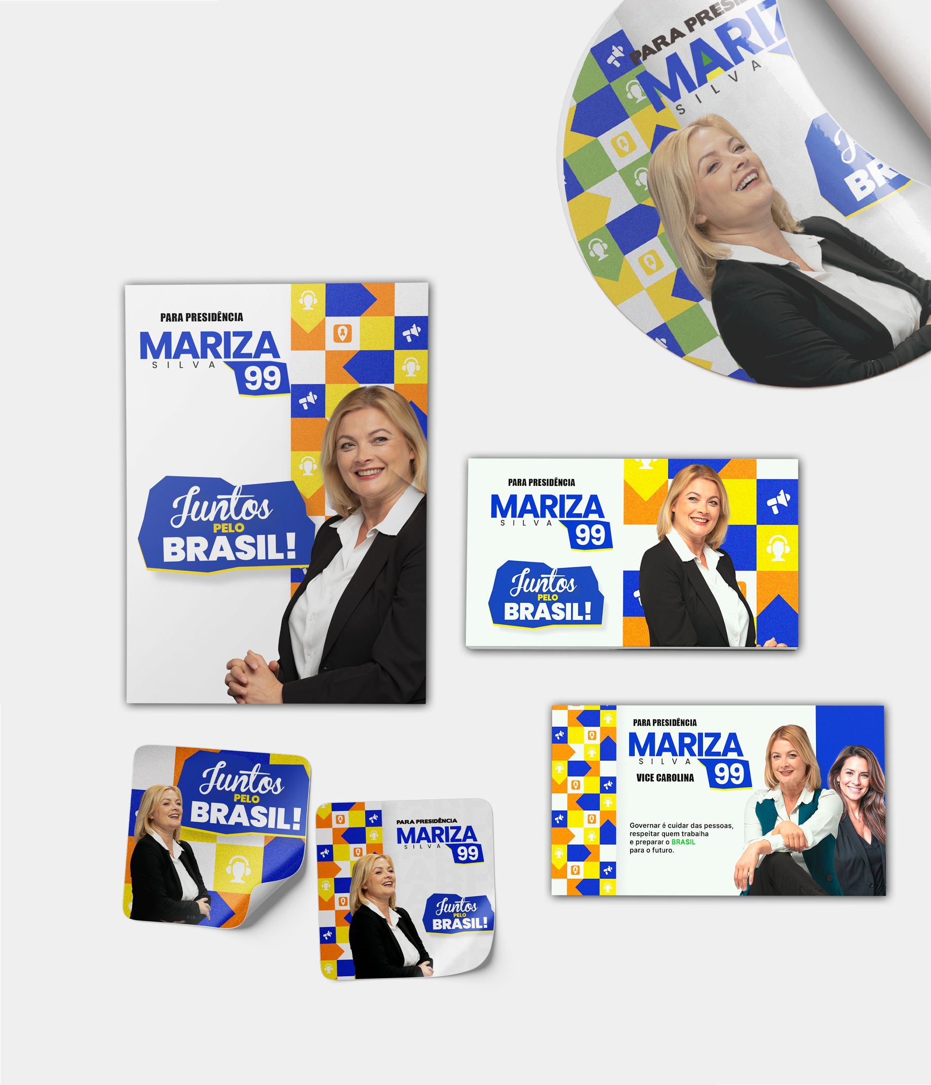 Materiais gráficos para eleição